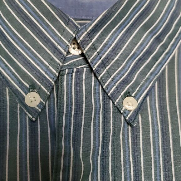 Chaps Men's Striped Button Down Shirt Size Large - Picture 3 of 9